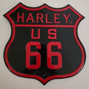 Genuine Harley Davidson Route 66 Wall Sign